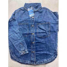 Фотография Рубашка женская 463 blue р.3XL-5XL "Liana Denim" недорого оптом от прямого поставщика