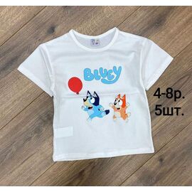 Фотография Футболка детская на девочку M417 white р.4-8 "MMZ" недорого оптом от прямого поставщика