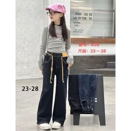 Фотография Джинсы детские на девочку 839 navy р.23-28 "Farbique" недорого оптом от прямого поставщика