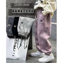 Фотография Штаны детские спортивные на мальчика K2655 powder р.22-26 "Farbique" недорого оптом от прямого поставщика