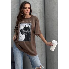 Фотография Футболка женская M130 brown р.S-L "Major" недорого оптом от прямого поставщика