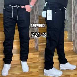 Джинси чоловічі 721-3 black р.29-38 "God Baron" недорого оптом від прямого постачальника