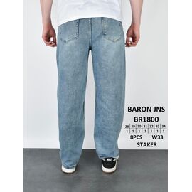 Фотография Джинсы мужские BR1800 l.blue р.28-34 "God Baron" недорого оптом от прямого поставщика