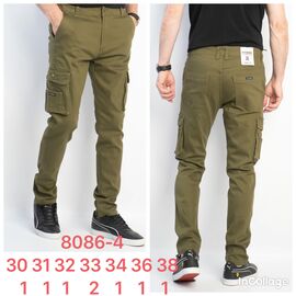 Джинси чоловічі 8086-4 khaki р.30-38 "God Baron" недорого оптом від прямого постачальника
