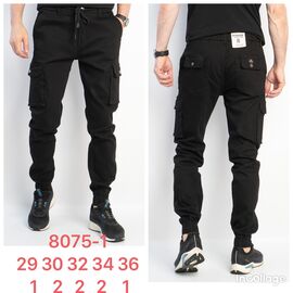 Джинси чоловічі 8075-1 black р.29-36 "God Baron" недорого оптом від прямого постачальника