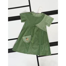 Фотография Платье детское лёгкое на девочку K88 khaki р.110-134 "Kosmy" недорого оптом от прямого поставщика