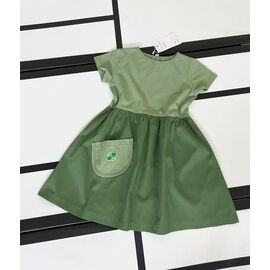 Фотография Платье детское лёгкое на девочку K89 khaki р.110-134 "Kosmy" недорого оптом от прямого поставщика