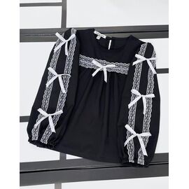 Блузка дитяча на дівчинку 407 black р.116-140 "Kosmy" недорого оптом від прямого постачальника