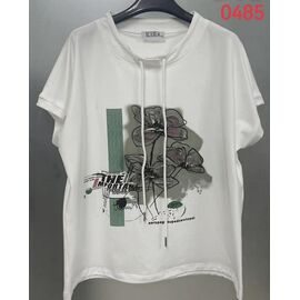 футболка жіноча 0485 white р.52-62 "LIDA" недорого оптом від прямого постачальника