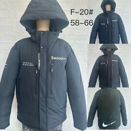 Куртка чоловіча зимова F20 black р.58-66 "Lina" недорого оптом від прямого постачальника