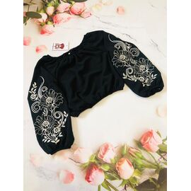 Фотография Блузка детская на девочку M52 black р.122-140 "Moda school" недорого оптом от прямого поставщика