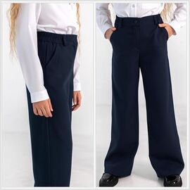 Фотография Брюки детские на девочку 8530 navy р.122-152 "Moda school" недорого оптом от прямого поставщика