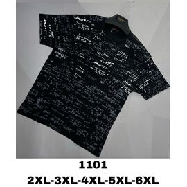 Фотография Футболка мужская 1101 black-grey р.2XL-6XL "Vip Stendo" недорого оптом от прямого поставщика