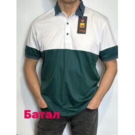 Фотография Футболка мужская 455 green р.3XL-6XL "Vip Stendo" недорого оптом от прямого поставщика