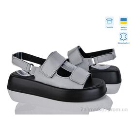 Фотография Босоножки женские летние Лето 4077-59 сірий (6 пар р.36-40) "A.N.I.One" недорого оптом от прямого поставщика