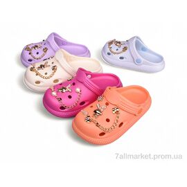 Фотография Кроксы детские летние Лето S153-14 mix (12 пар р.30-35) "Family" недорого оптом от прямого поставщика