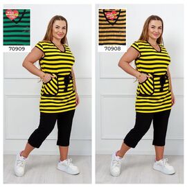 Фотография Костюм женский 70908 orange р.L-3XL "Vehuiah" недорого оптом от прямого поставщика