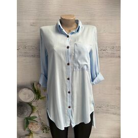 Сорочка жіноча 941 l.blue р.S-XL "SHEPARIS" недорого оптом від прямого постачальника