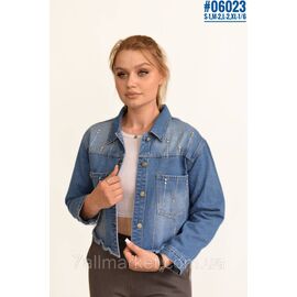 Укорочена джинсова куртка розмірний ряд S-1, M-2, L-2, XL-1 "PARTNERS" недорого від прямого постачальника