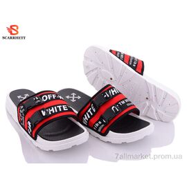 Шльопанці чоловічі пляжні Літо 13103-1 червоний (10 пар р.41-45) "SCARRHETT" недорого оптом від прямого постачальника