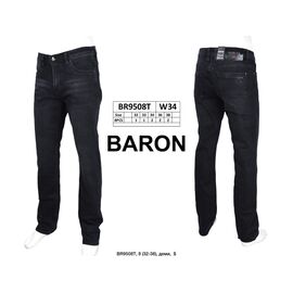 Джинси чоловічі BR9508T black р.32-38 "God Baron" недорого оптом від прямого постачальника