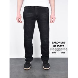 Джинси чоловічі BR9501T black р.29-38 "God Baron" недорого оптом від прямого постачальника