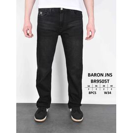 Джинси чоловічі BR9505T black р.34-40 "God Baron" недорого оптом від прямого постачальника