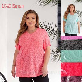 Туніка жіноча літня батал розміри 5XL-8XL (мікс кв) "NICOLAS" недорого від прямого постачальника