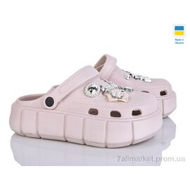 Крокси жіночі літні Літо 152-2-8 беж (6 пар р.36-40) "Golden Lion" недорого оптом від прямого постачальника