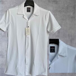 Фотография Рубашка мужская летняя 5214 white р.S-2XL "ROLADA" недорого оптом от прямого поставщика