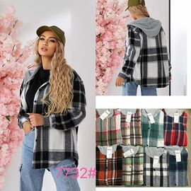 Сорочка жіноча 7732 khaki-red р.XL-4XL "P.HEY" недорого оптом від прямого постачальника