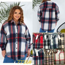 Сорочка жіноча 7735 navy-green р.52-60 "P.HEY" недорого оптом від прямого постачальника