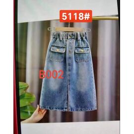 Фотография Юбка детская на девочку 5118 l.blue р.120-160 "Farbique" недорого оптом от прямого поставщика