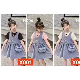 Сарафан дитячий легкий на дівчинку X001 l.blue р.110-150 "Farbique" недорого оптом від прямого постачальника