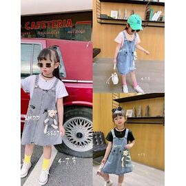 Сарафан дитячий легкий на дівчинку 8807 l.blue р.110-150 "Farbique" недорого оптом від прямого постачальника