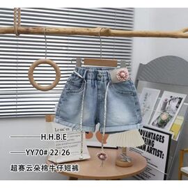 Дитячі шорти на дівчинку YY70 l.blue р.22-26 "Farbique" недорого оптом від прямого постачальника