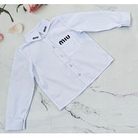 Сорочка дитяча на дівчинку 8553 white р.122-152 "Moda school" недорого оптом від прямого постачальника