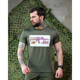 Футболка чоловіча 1056 khaki р.M-3XL "Madoka" недорого оптом від прямого постачальника