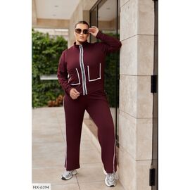 Фотография Спортивный костюм женский с накладными карманами большие размеры р.50-52;54-56;58-60;62-64 (6цв) "LETTI" купить недорого от прямого поставщика