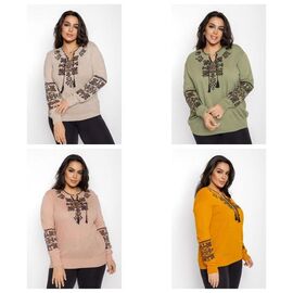 Светр жіночий 1214 beige р.58-66 "FIESTA" недорого оптом від прямого постачальника