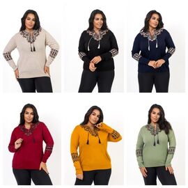 Светр жіночий 1234 mix р.52-58 "FIESTA" недорого оптом від прямого постачальника