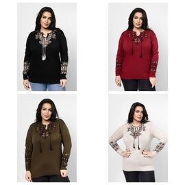 Светр жіночий 1235 mix р.52-58 "FIESTA" недорого оптом від прямого постачальника