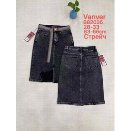 Спідниця жіноча D82036 black р.28-33 "Vanver" недорого оптом від прямого постачальника