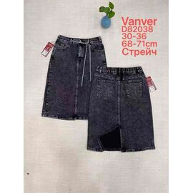 Спідниця жіноча D82038 black р.30-36 "Vanver" недорого оптом від прямого постачальника