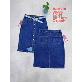 Фотография Юбка женская D8236 blue р.30-36 "Vanver" недорого оптом от прямого поставщика