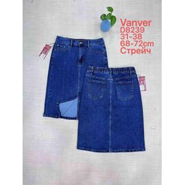 Фотография Юбка женская D8239 blue р.31-38 "Vanver" недорого оптом от прямого поставщика
