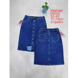 Фотография Юбка женская D8250 blue р.32-42 "Vanver" недорого оптом от прямого поставщика