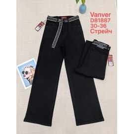Джинси жіночі D81887 black р.30-36 "Vanver" недорого оптом від прямого постачальника