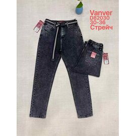 Джинси жіночі D82030 black р.30-36 "Vanver" недорого оптом від прямого постачальника