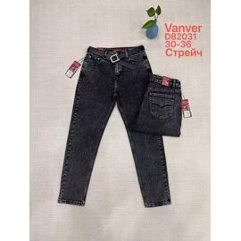 Джинси жіночі D82031 black р.30-36 "Vanver" недорого оптом від прямого постачальника